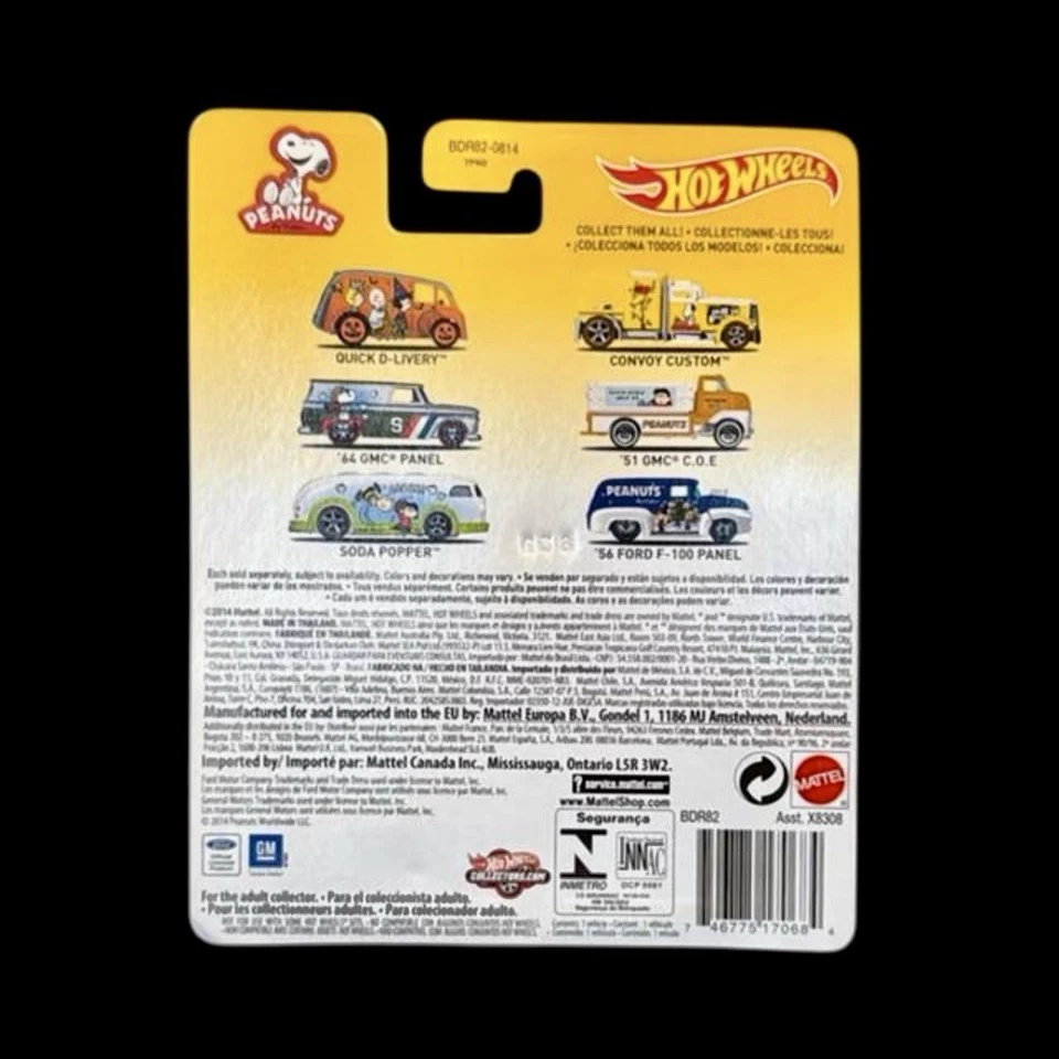 Hot Wheels 2014 64 GMC панель Peanuts Snoopy поп-культура настоящие райдеры - Изображение 4 из 4