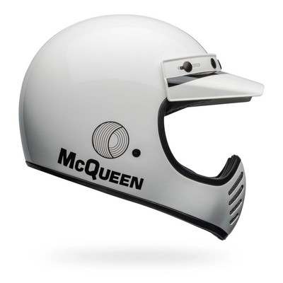 Casco Offroad Bell Moto-3 Steve McQueen Any Given Sunday Gloss White/Black