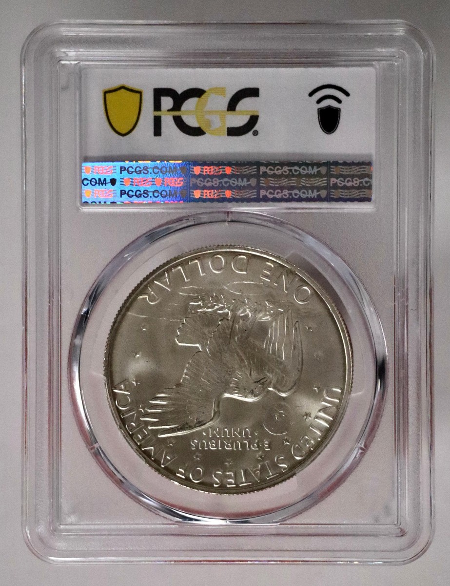 B*k様 アメリカ　銀貨　1973-S ダラートーン　MS 66 PCGS 1973-S Silver Eisenhower Dollar PCGS MS66 - Blue Ike 40% Silver