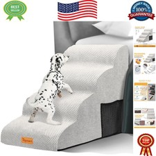 Soft Foam 4-Step Staircase for Pets – Waterproof and Washable Cover