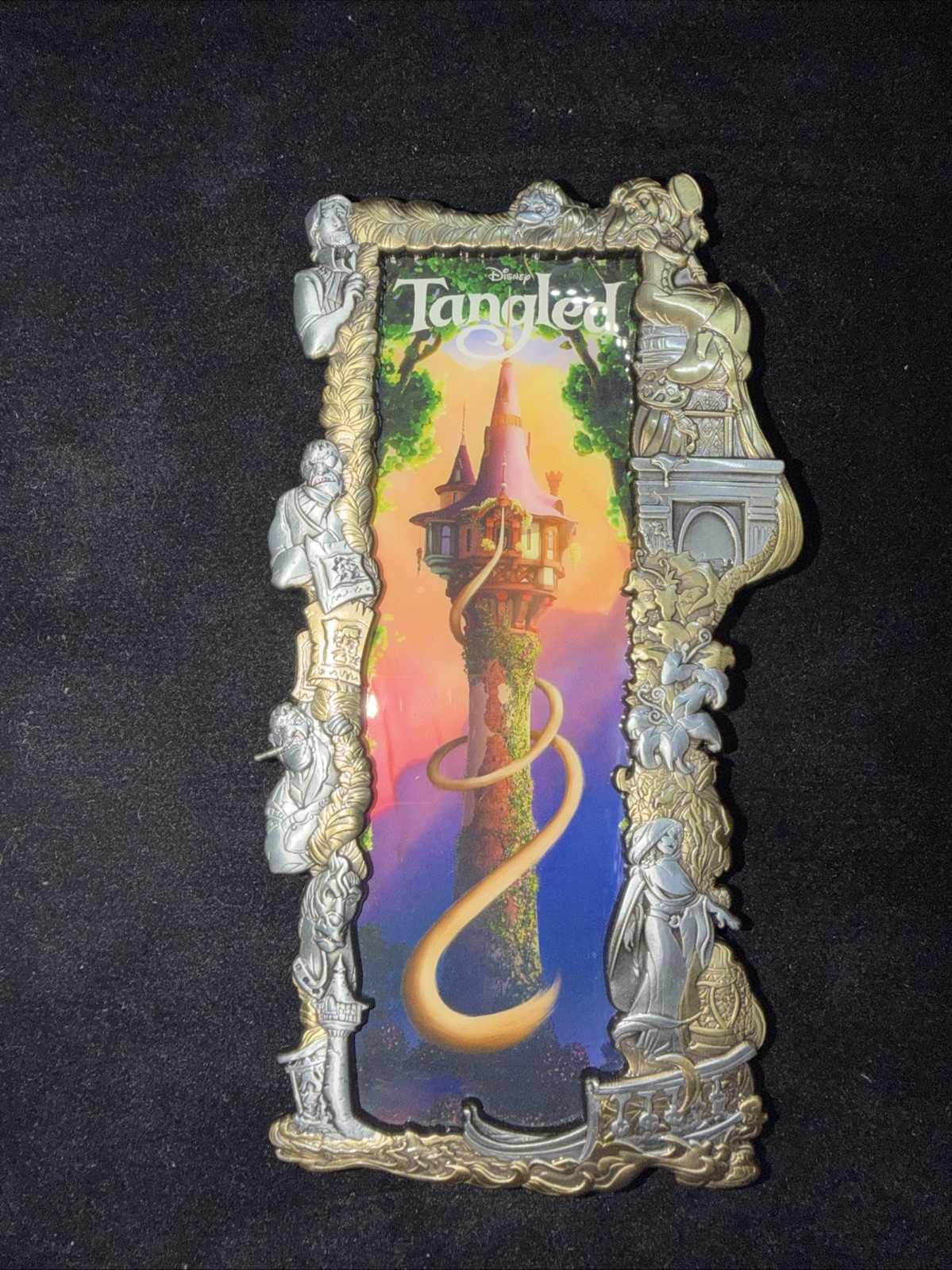 Disney Artland Ben Harman Tangled Two-Tone Pin LE 100 Rapunzel Boxed Framed
