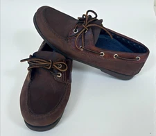Timberland Men's 2 Eye size 9M Leather Boat Shoes  Brown Loafers Style 71002