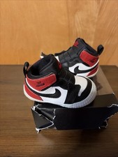 Jordan 1 Crib Bootie Black Varsity Red Size 3C New In Damaged Box