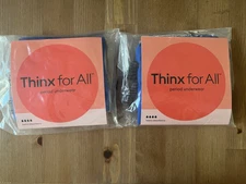 Lot 2 pair - Thinx period underwear Brief, Cobalt, L, Heavy Absorbency, New