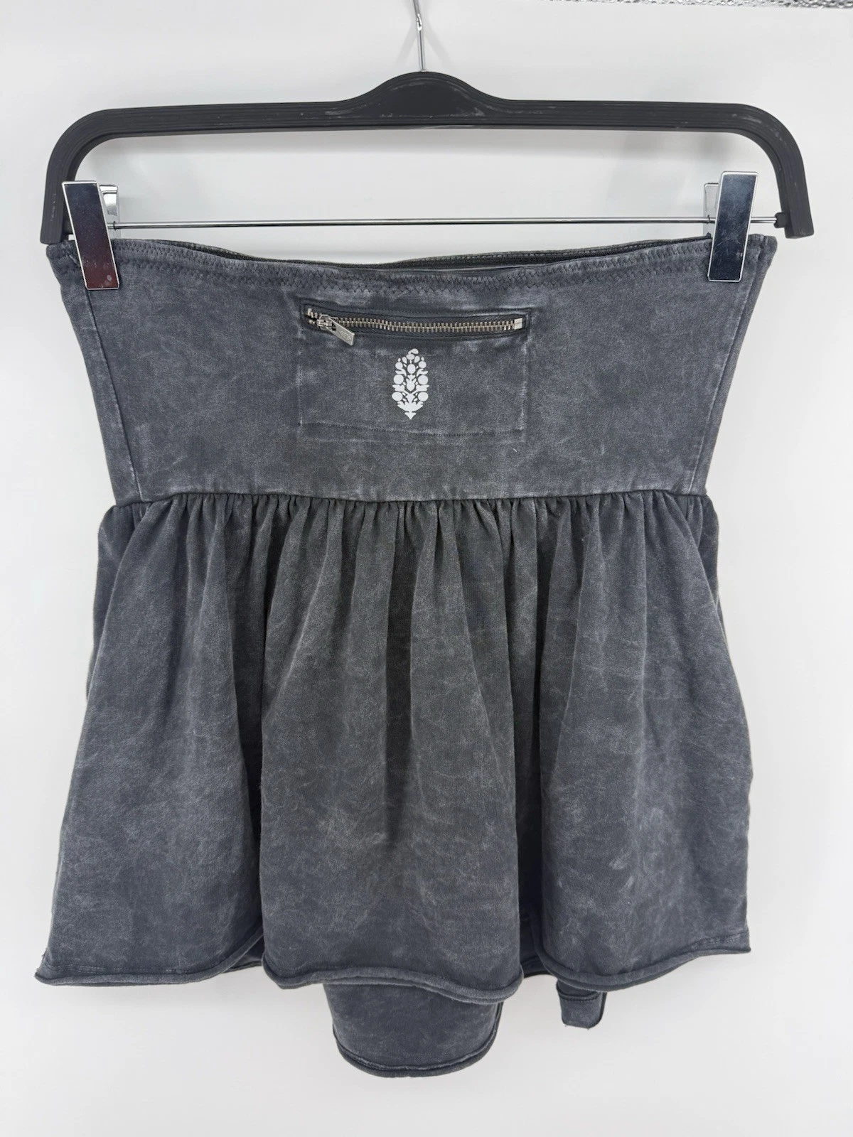 Free People Mini Skirt Acid Wash Jersey Knit Size Small