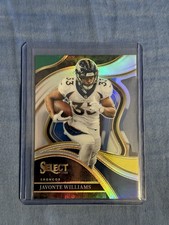 2023 Panini Select Club Level Javonte Williams #260 Green & Yellow Prizm Die-Cut