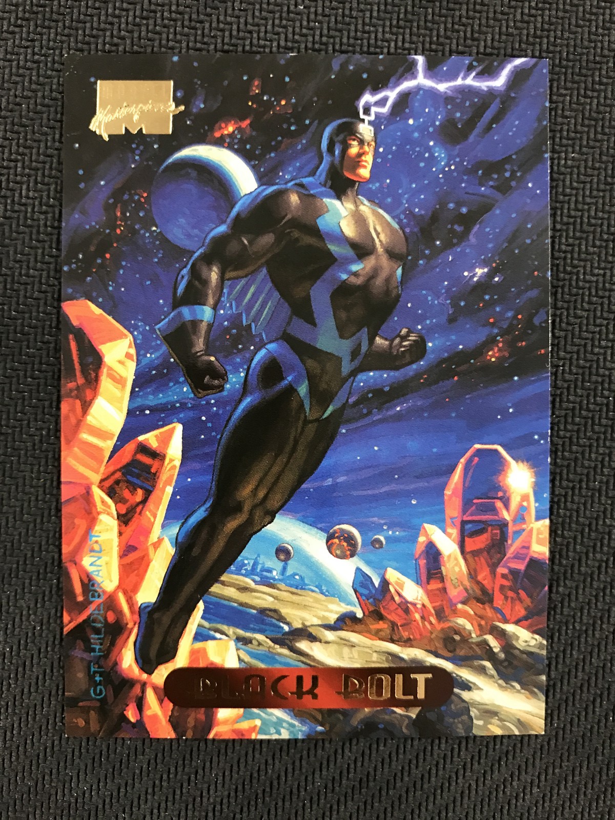 1994 Fleer Marvel Masterpieces Hildebrandt Brothers #5 Black Bolt
