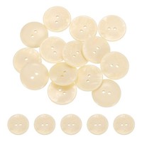16-Teilig 2-Loch 25Mm NäHknöPfe FüR AnzüGe, Beige