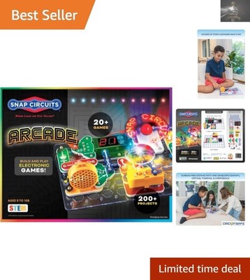 Engaging STEM Snap Circuits Arcade Kit - Build 20+ Electric Games for Ages 8+