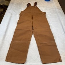 Carhartt Brown Duck High Back Overalls Men Size 40x30 Heavy Duty Workwear