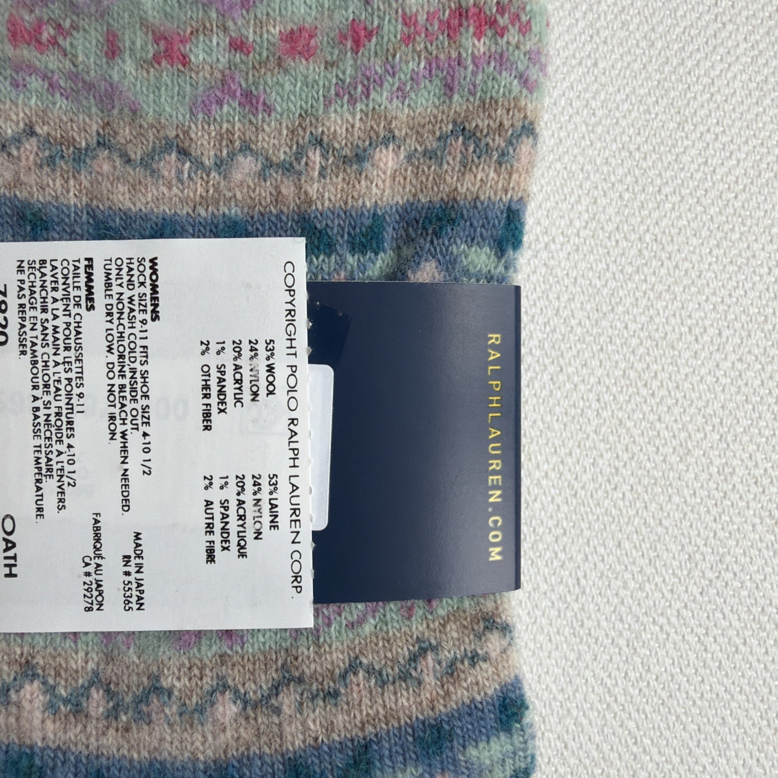 Polo Ralph Lauren Women’s Wool Socks Fair Isle Pattern thumbnail 2