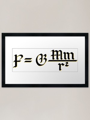 Newtons Gravitationsgleichung gerahmt Ar gerahmtes Wandbild Poster Leinwanddruck Bild