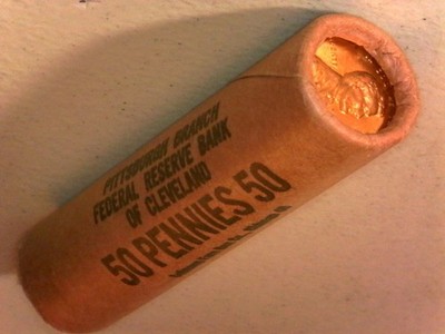 1959-D-Vintage-F.R.B.C.!!-Lincoln Memorial Cents-OBW-(1)-Roll--Brilliant/Gems!!