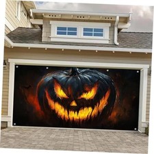 Halloween Door Cover 13x6ft Polyester Garage Backdrop Polyester, wicked