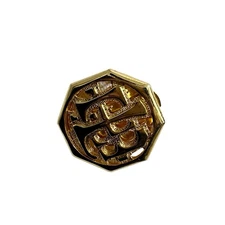 Gold Octagonal Statement Scarf Clip