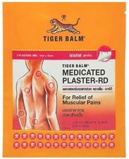TIGER BALM Medicated Plaster Warm Patch Relief Muscle Pain Stiff Neck Back Pain