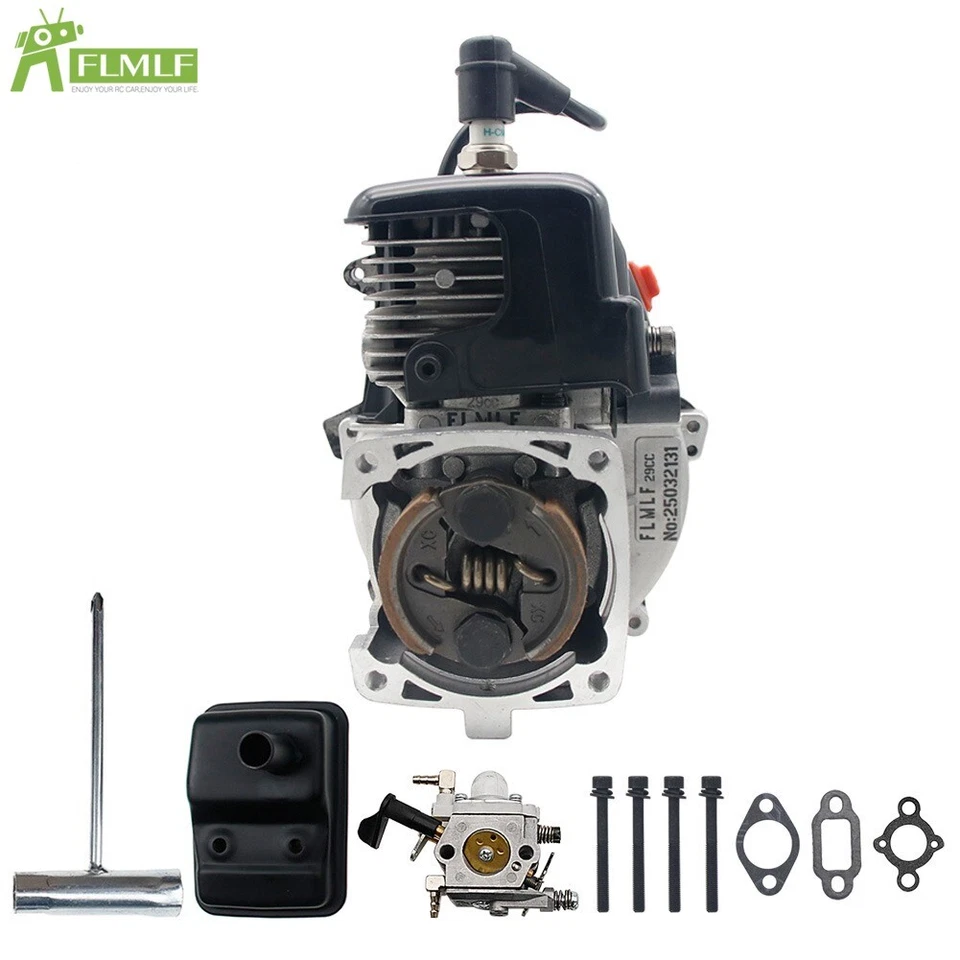 29CC 2 Stroke 4 Bolt Engine w/ Carb for 1/5 RC HPI Rovan KM Baja 5B 5T LOSI FG - Image 4 of 4