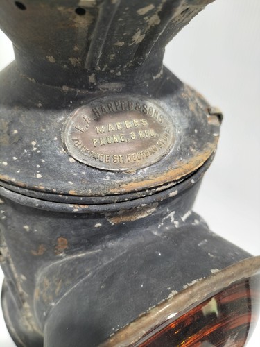 Rare Railway Lantern Lamp Australian made Harper NSWGR Rotating interior w Lens - Picture 5 of 18