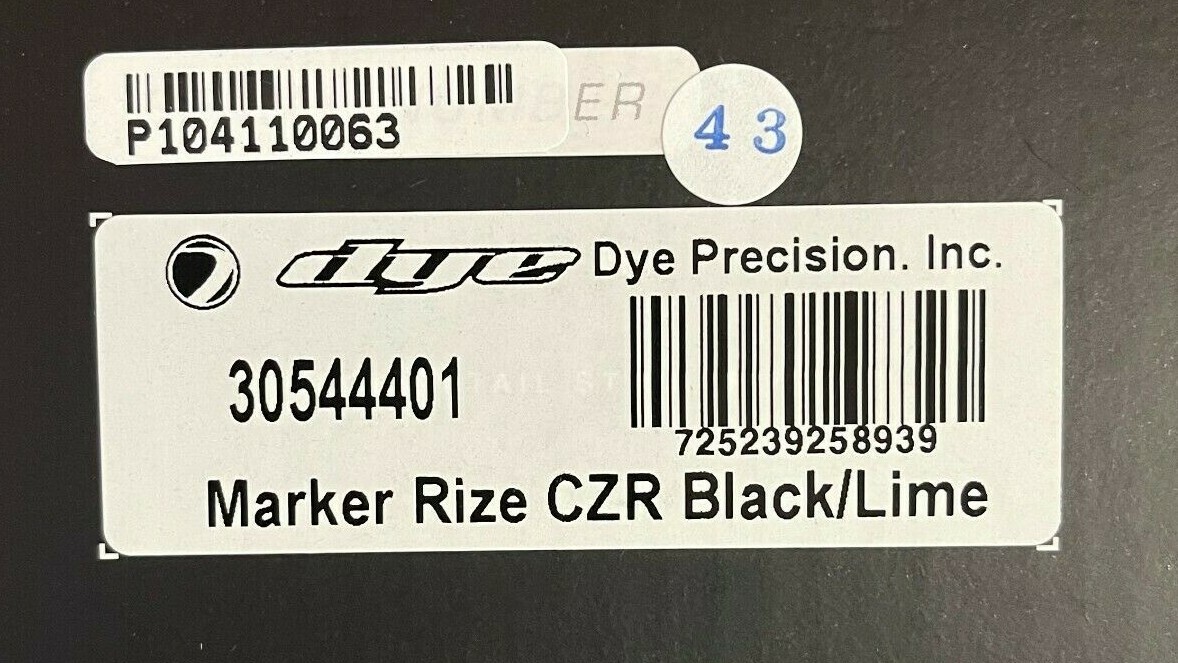 NEW Dye Rize CZR Paintball Gun - Black/Lime