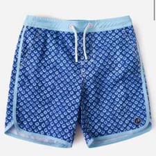 NWT johnnie-o Youth Boy  s Richey Elastic Board Shorts Swim Trunks Lux Designer