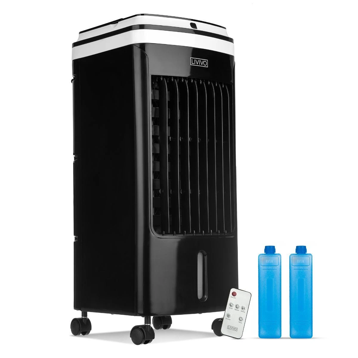 Portable Air Cooler LED Display Remote Timer 3 Speed Cooler Humidifier 80W