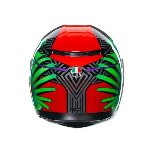 Casco AGV Integrale Doppia Visiera K3 KAMALEON BLACK/RED/GREEN Taglia S - Foto 5 di 7