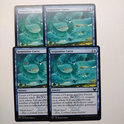 4x Serpentine Curve | MTG | STX | 052/275 | PLAYSET | Same Day Shipping!
