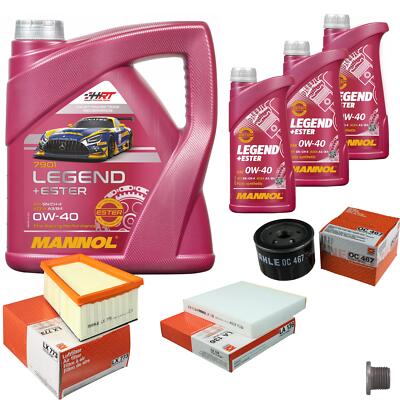MAHLE Inspektionspaket 7 L MANNOL Legend+Ester 0W-40 für Renault Laguna II 1.8