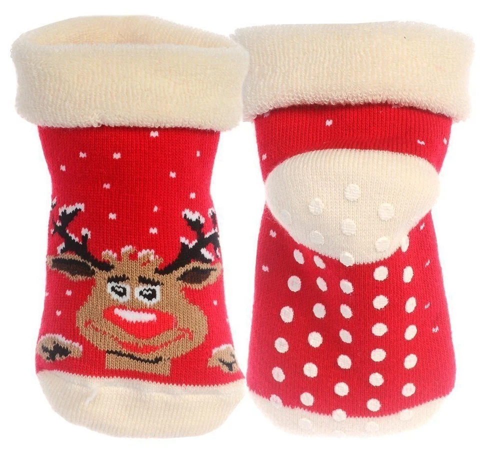 MARTINEX Thermosocken Socken Kleinkinder Weihnachten warme Antirutschsocken