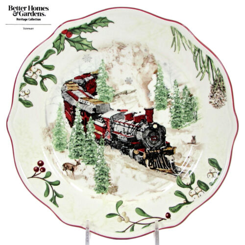 Better Homes & Gardens WINTER FOREST - TRAIN 8.75" Salad Plate Heritage