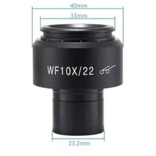 WF10X/22 Biological Microscope Eyepiece Wide Field High Eyepoint Mount 23.2mm