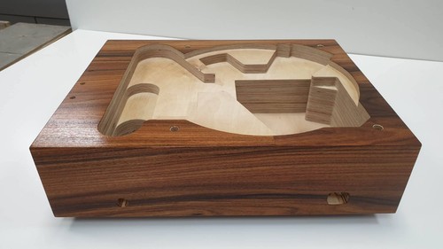 Baltic birch plywood plinth for Lenco L70/L75 veneered in Palisander - Imagen 4 de 7