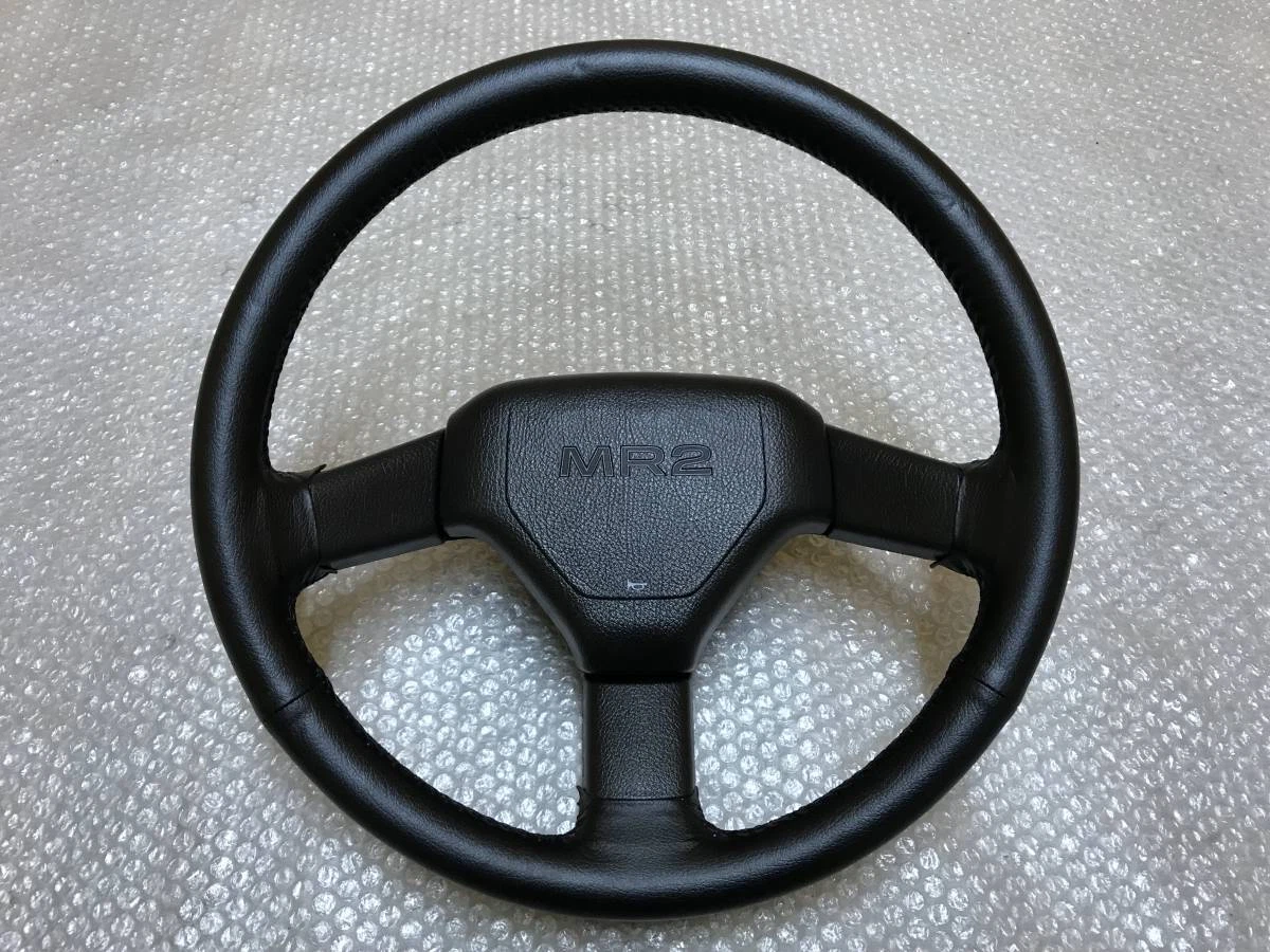 TOYOTA Genuine MR2 AW11 AW10 Leather Steering Wheel 37φ JDM Japan