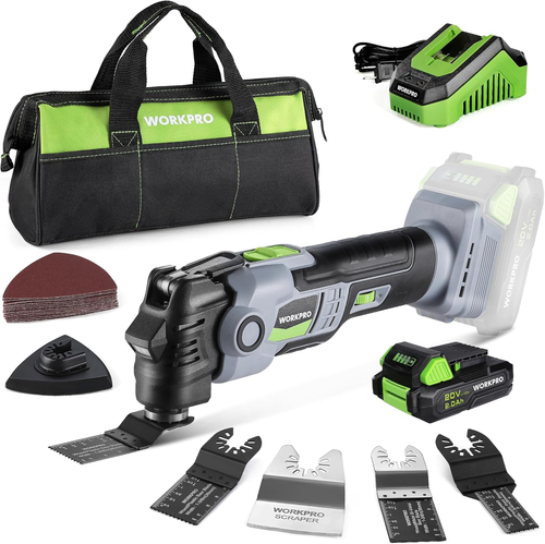 20V Oscillating Tool Kit, Cordless and Brushless 19,000 RPM Orbiting Multi Tool - Picture 11 of 12