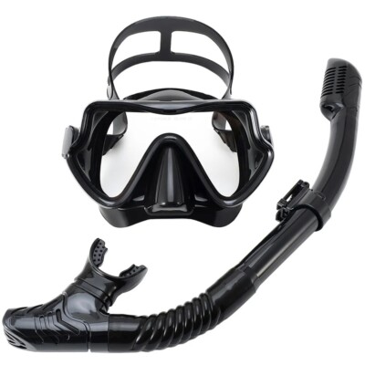 Professional Scuba Diving Snorkel Set for Adults - Tempered Glass ...