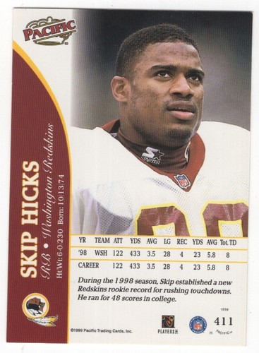 1999 Pacific Football Set Break - Cards #226-450 Pt.2 - 第 317/373 張圖片