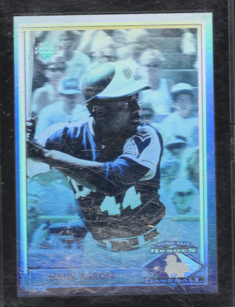 hank aaron holographic baseball card 1991 Upper Deck Braves Holofoil #HH1 : Collectibles & Fine Art Hank Aaron 1991 Upper Deck