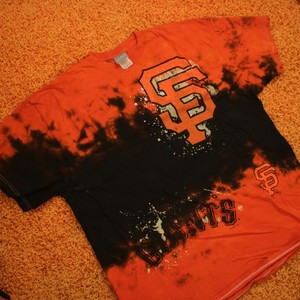 San Francisco Giants T Shirt Tie Dye Sz 2XL Orange Black Baseball MLB | eBay