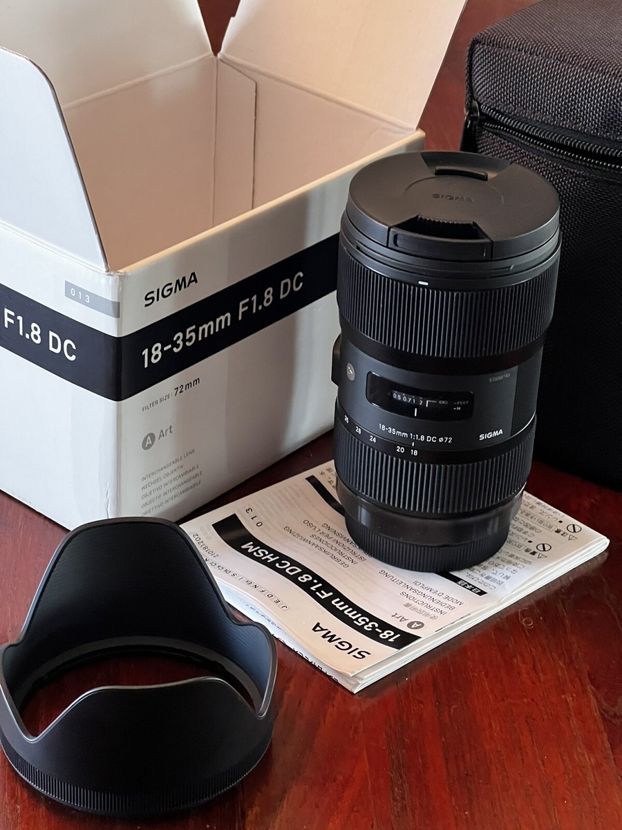 Sigma 18-35mm f1.8 DC HSM Canon Art Lens with Box and Case