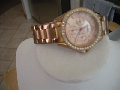 Fossil  Riley Multi-Function Two-tone Ladies Watch + Brown Leather Watch