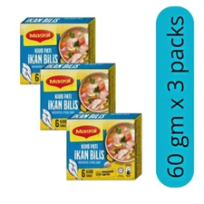 3x Maggi Malaysia Anchovies Stock Cube 6 Cubes Kiub Pati Ikan Bilis