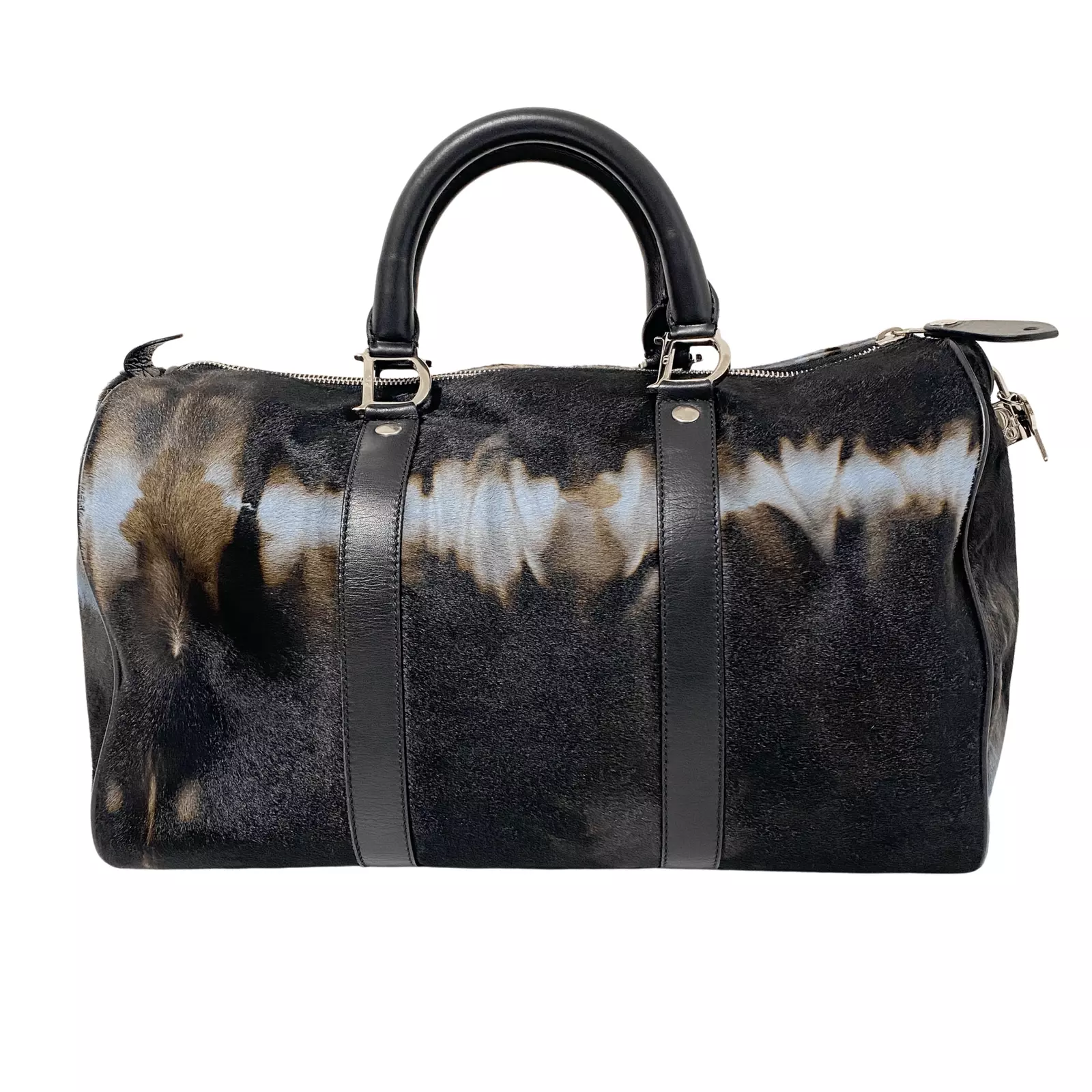 Sac bowling DIOR cheveux de poney marron/bleu