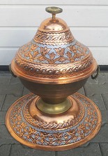 Antik - Dekoration - Topf - Kupfer - Messing - Antiquit&auml;ten - Kunst - 3 Teilig