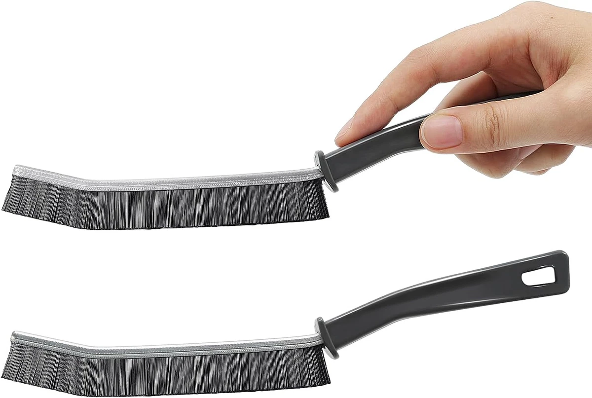 2Pcs Crevice Gap Cleaning Brush, Hard Bristle Brushes for Small