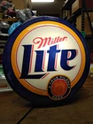 Vtg Miller Lite A True Pilsner Beer Wall Hanging Light Man Cave Bar 15" Working!