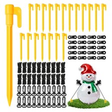 80Pcs Christmas Inflatables Stakes and Tethers, Replacement Landscape Anchori...