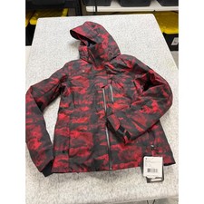 Obermeyer Jette Jacket Womens 10 Red Sky Camo Insulated Ski Snowboard 11191 NEW