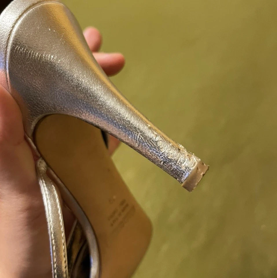 复古 2000 年代 Roberto Cavalli 贝壳珍珠高跟鞋 — 第 4/4 张图片