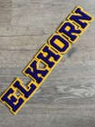 Vintage Chenille Letters For Varsity Jacket NEW Retro ELKHORN Purple Gold 3.5” — photo 5