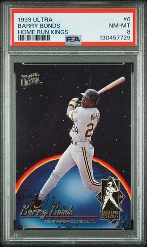 1993 ULTRA HOME RUN KINGS #6 BARRY BONDS PSA 8
